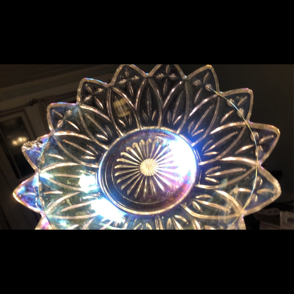 3/$15 Iridescent Flower Trinket Bowl